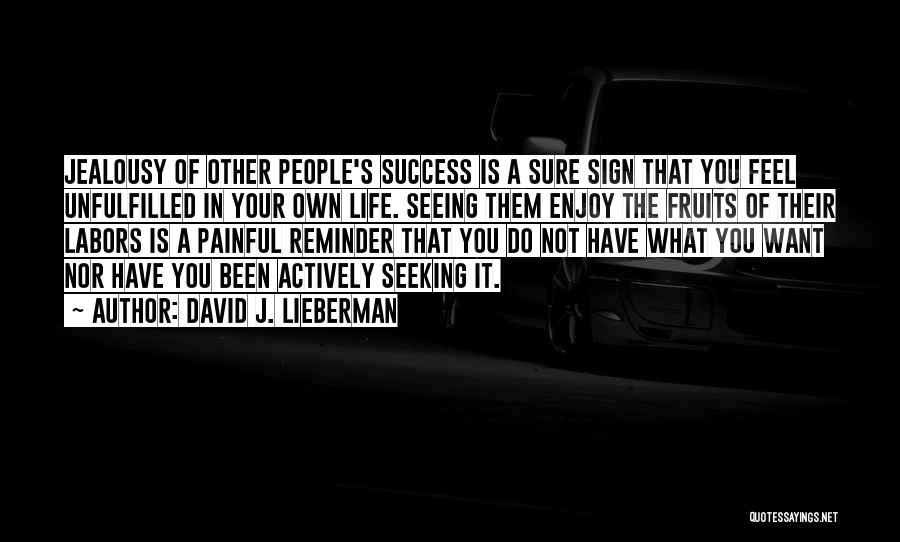 Success Is Sure Quotes By David J. Lieberman