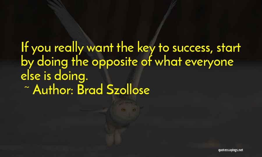 Success Is The Key Quotes By Brad Szollose