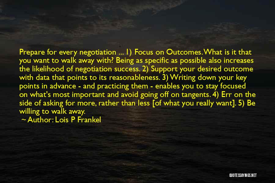 Success Is The Key Quotes By Lois P Frankel