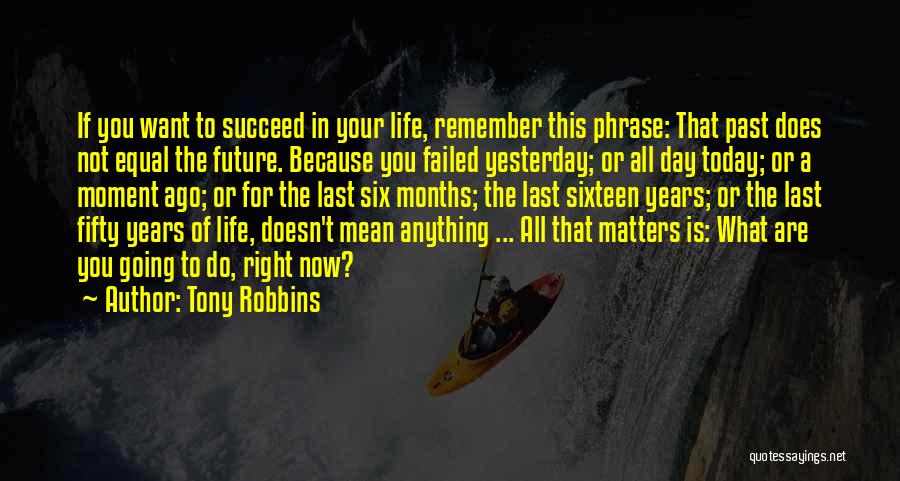 Success Is You Quotes By Tony Robbins