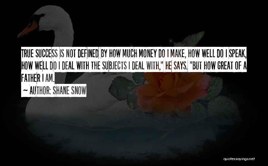 Success Not Money Quotes By Shane Snow