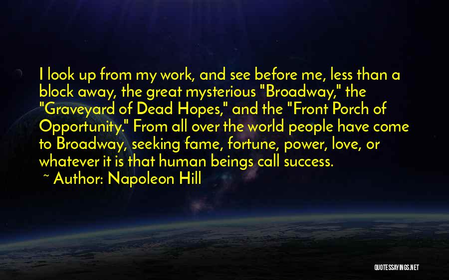 Success Over Love Quotes By Napoleon Hill