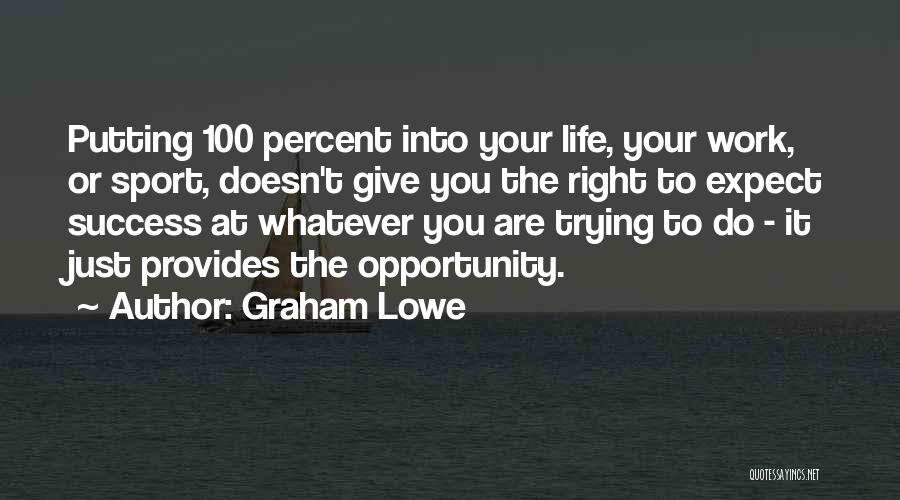 Success Percent Quotes By Graham Lowe