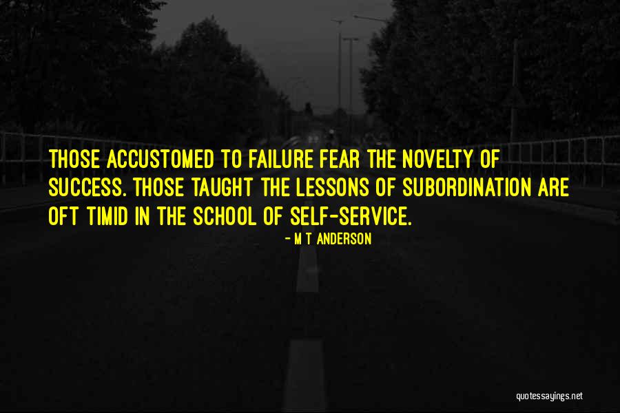 Success Vs Failure Quotes By M T Anderson