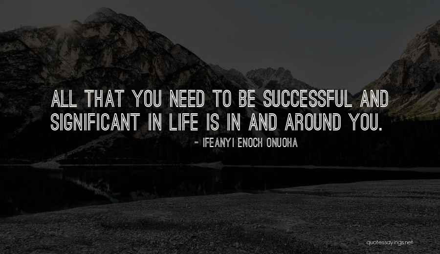 Success Vs Significance Quotes By Ifeanyi Enoch Onuoha