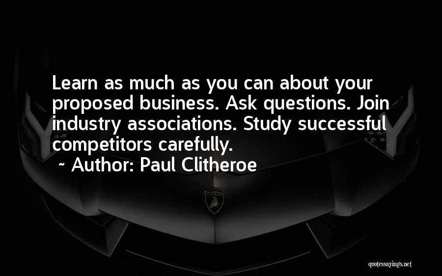 Successful Business Quotes By Paul Clitheroe