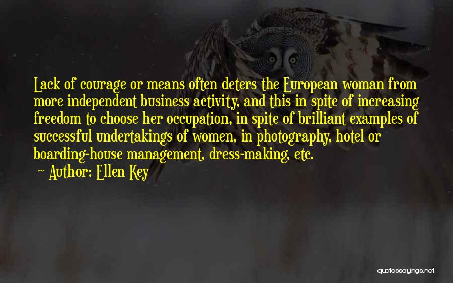 Successful Business Woman Quotes By Ellen Key