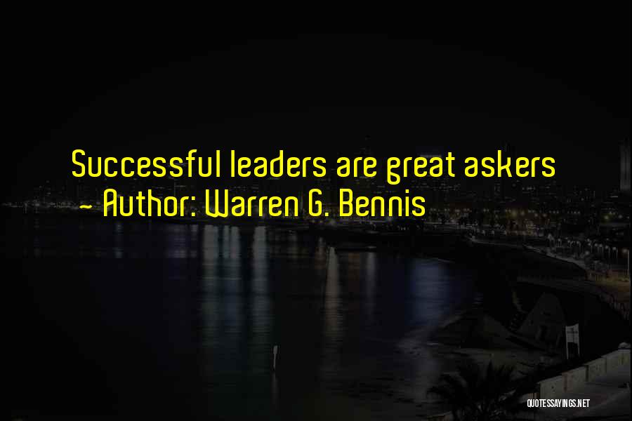Successful Leaders Quotes By Warren G. Bennis