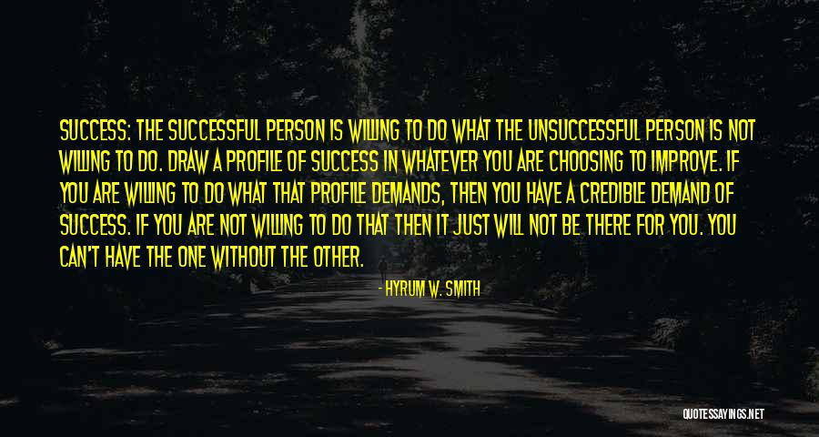 Successful Person Quotes By Hyrum W. Smith