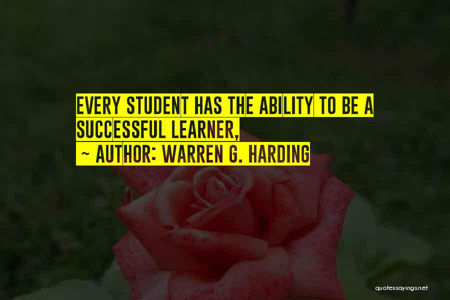 Successful Students Quotes By Warren G. Harding