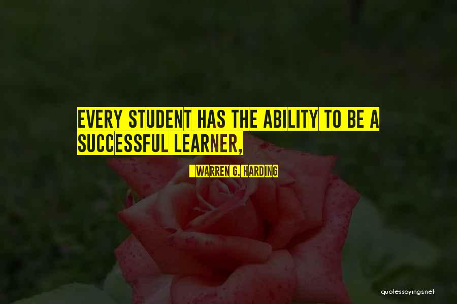 Successful Students Quotes By Warren G. Harding