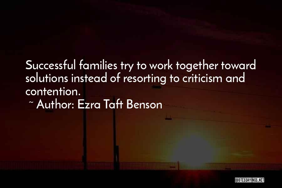 Successful Together Quotes By Ezra Taft Benson