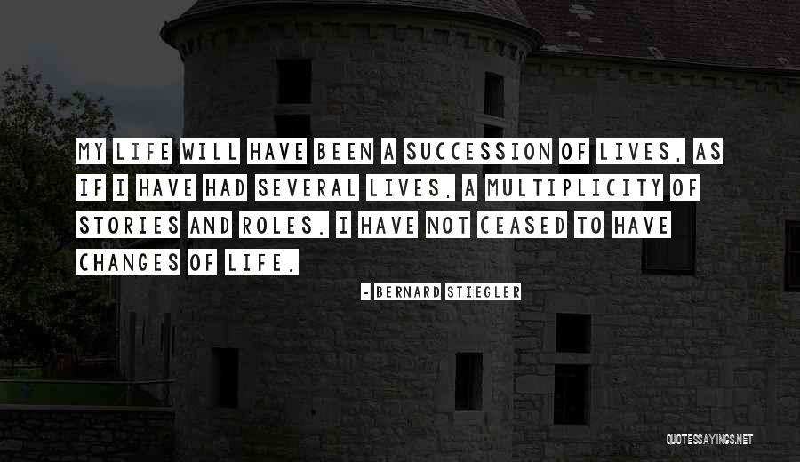 Succession Quotes By Bernard Stiegler