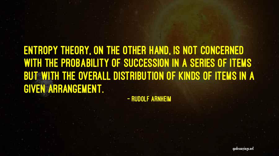 Succession Quotes By Rudolf Arnheim