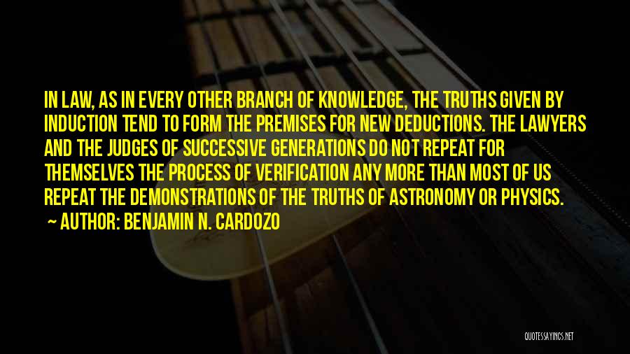 Successive Quotes By Benjamin N. Cardozo