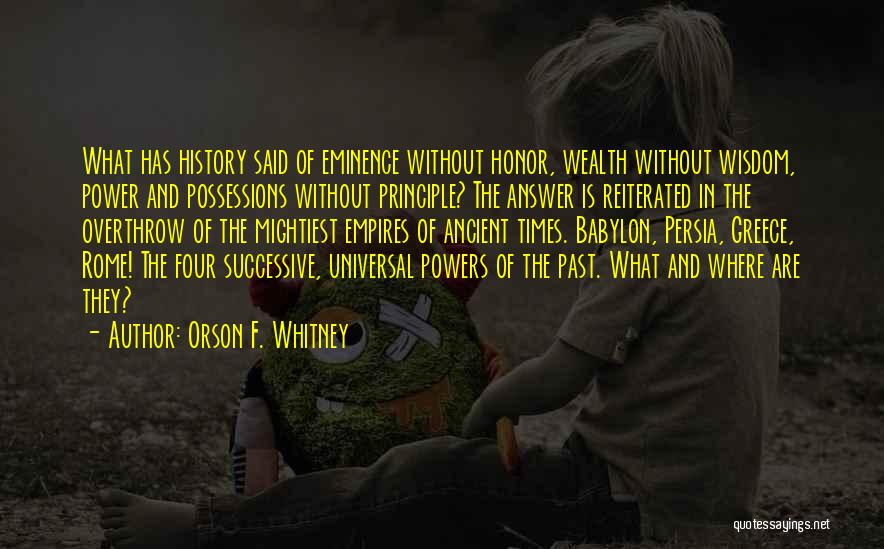 Successive Quotes By Orson F. Whitney
