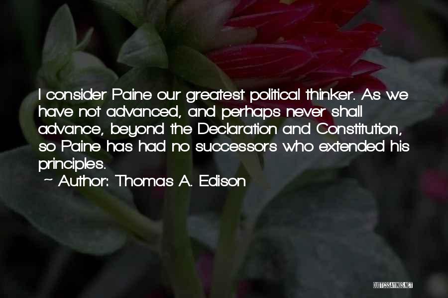 Successors Quotes By Thomas A. Edison