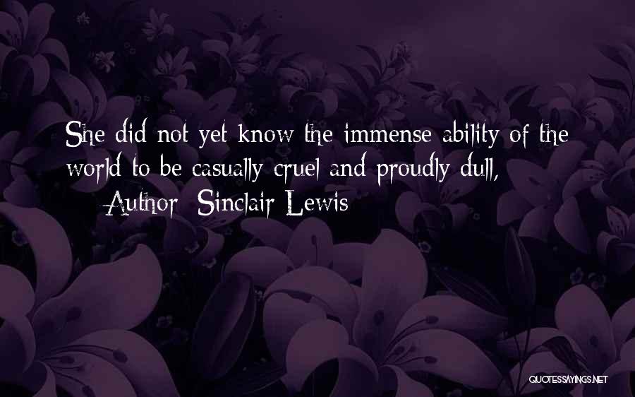 Such A Cruel World Quotes By Sinclair Lewis