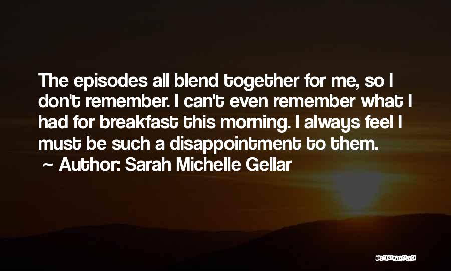 Such A Disappointment Quotes By Sarah Michelle Gellar