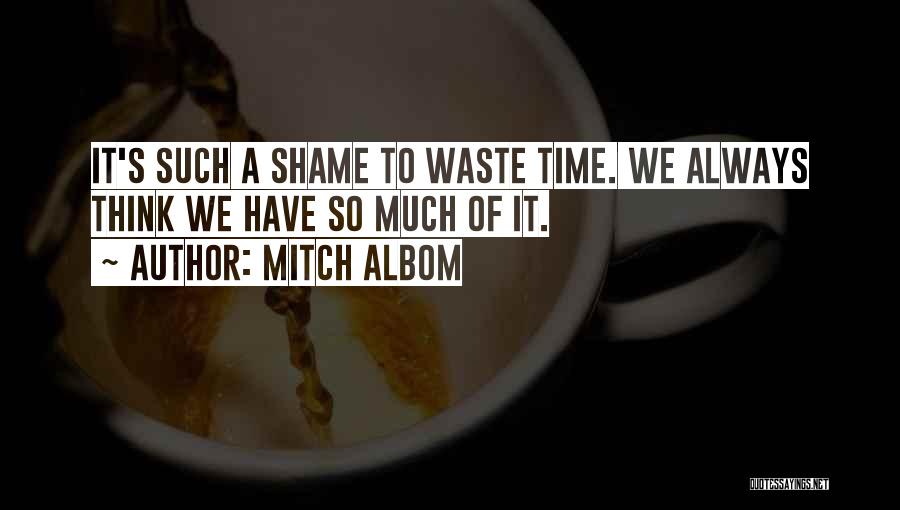 Such A Waste Of Time Quotes By Mitch Albom