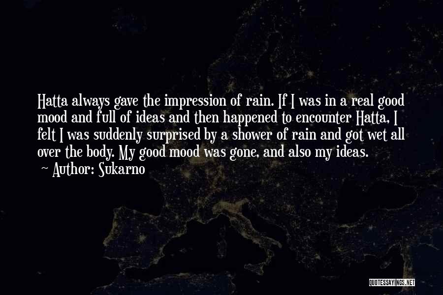 Suddenly Rain Quotes By Sukarno