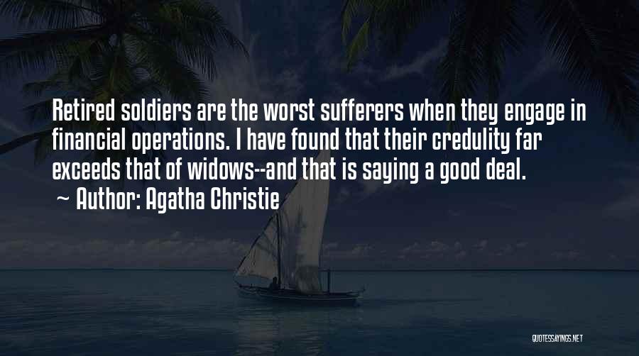 Sufferers Quotes By Agatha Christie