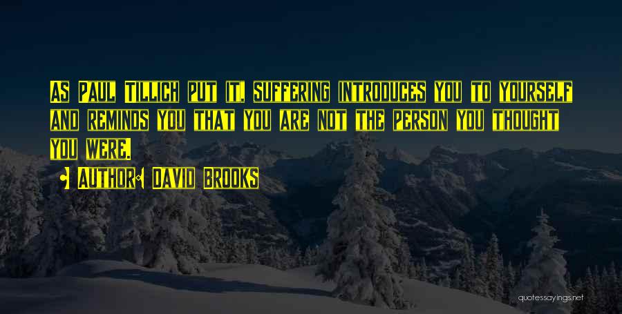 Suffering And Learning Quotes By David Brooks