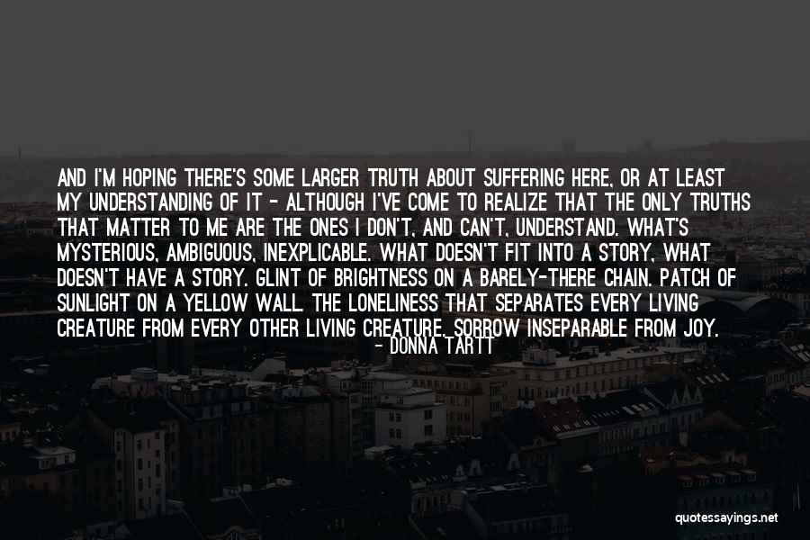 Suffering And Sorrow Quotes By Donna Tartt Suffering And Sorrow Quotes By Donna Tartt