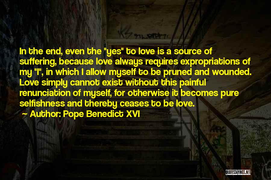 Suffering Because Of Love Quotes By Pope Benedict XVI