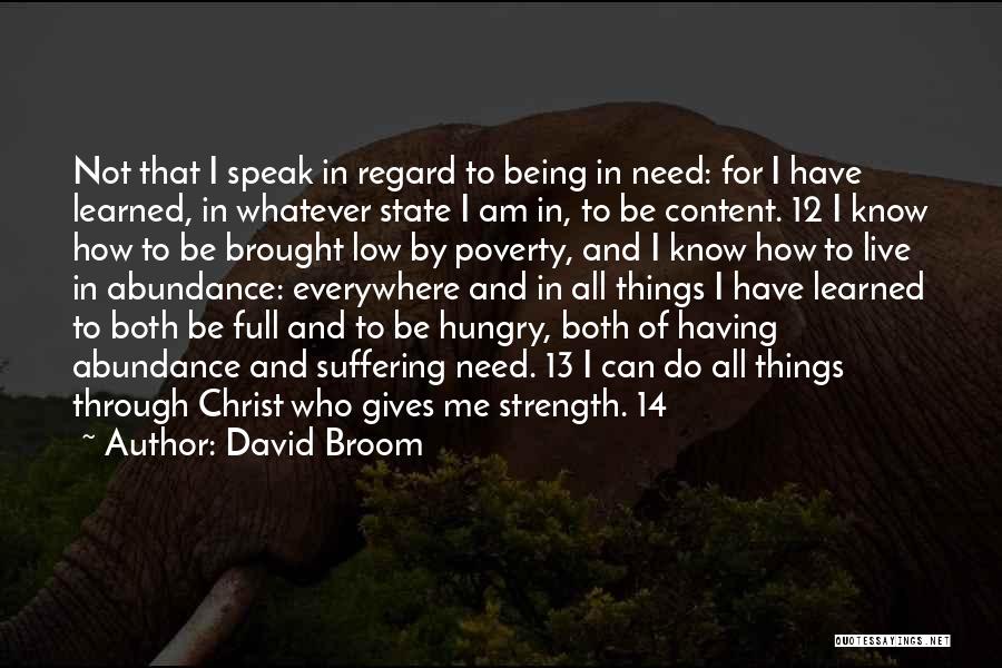 Suffering For Christ Quotes By David Broom