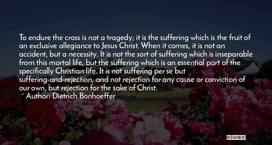 Suffering For Christ Quotes By Dietrich Bonhoeffer