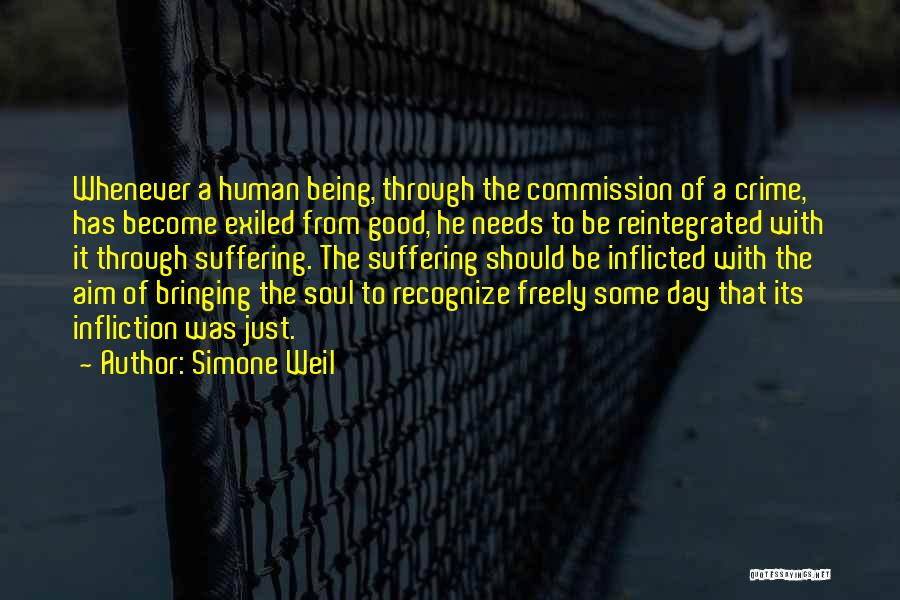 Suffering In Crime And Punishment Quotes By Simone Weil