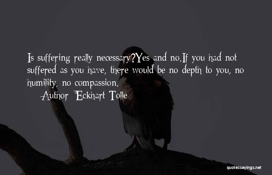 Suffering Is Necessary Quotes By Eckhart Tolle