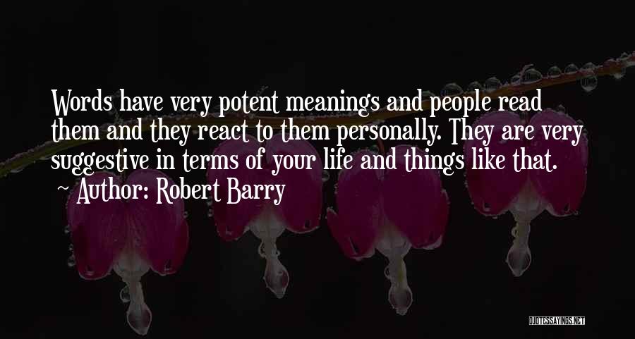Suggestive Quotes By Robert Barry