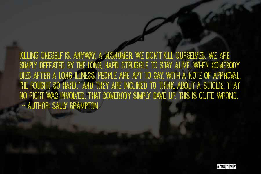 Suicide And Depression Quotes By Sally Brampton