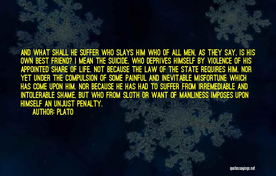 Suicide Of A Friend Quotes By Plato
