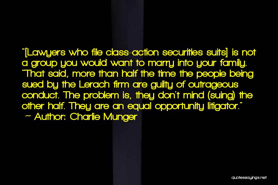 Suing Quotes By Charlie Munger