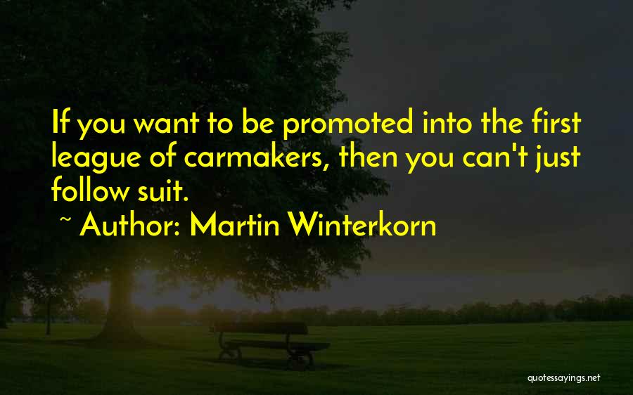 Suit Quotes By Martin Winterkorn