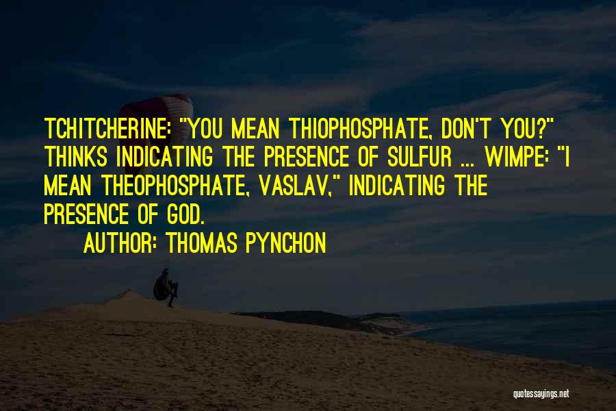 Sulfur Quotes By Thomas Pynchon