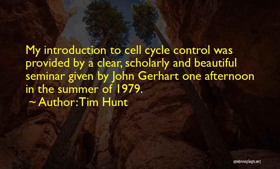 Summer Afternoon Quotes By Tim Hunt