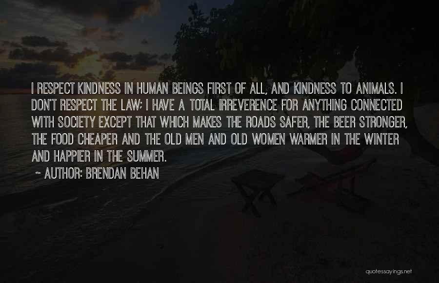 Summer And Food Quotes By Brendan Behan