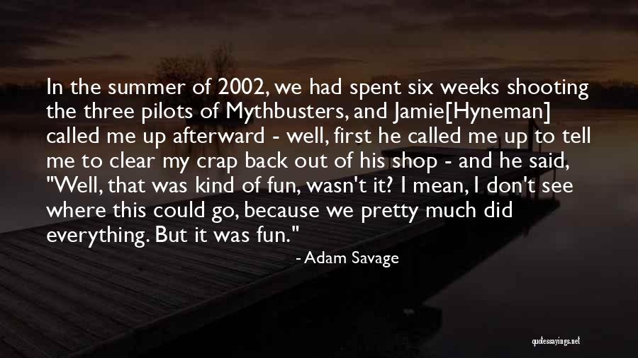 Summer And Fun Quotes By Adam Savage