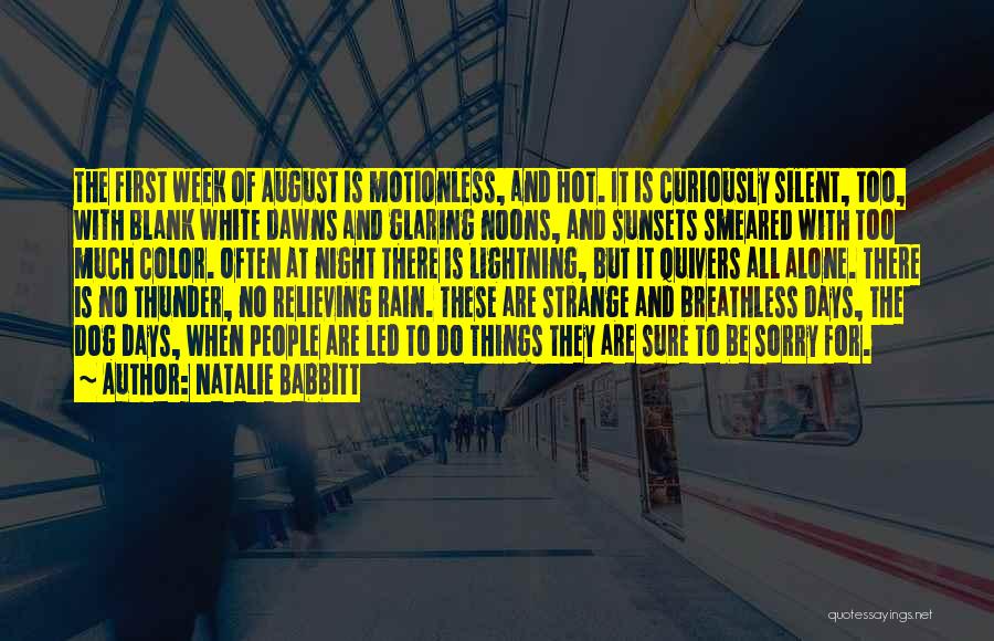 Summer And Rain Quotes By Natalie Babbitt