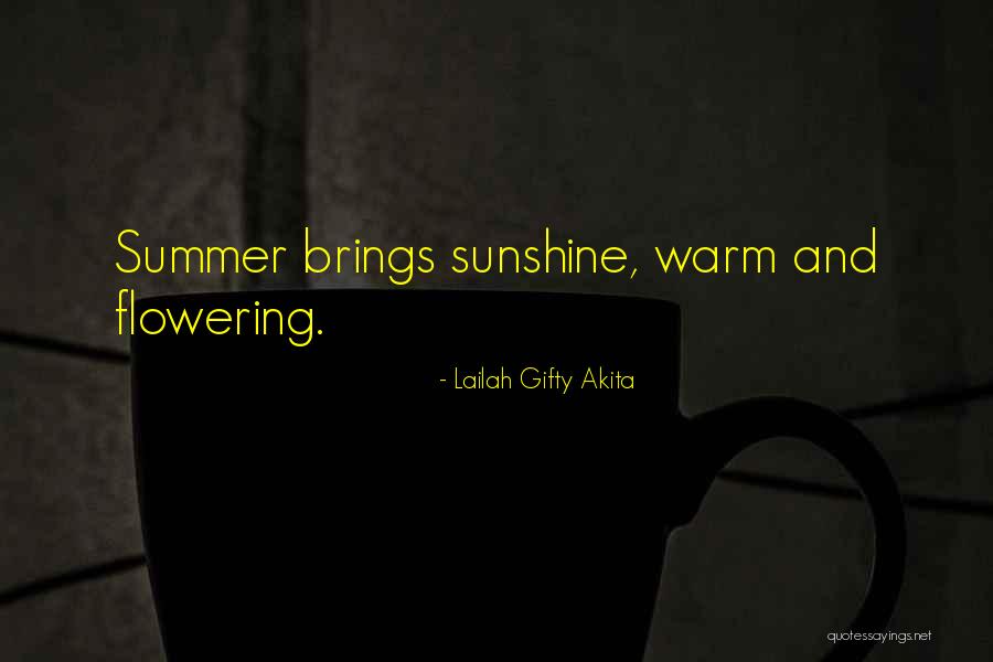 Summer And Sunshine Quotes By Lailah Gifty Akita