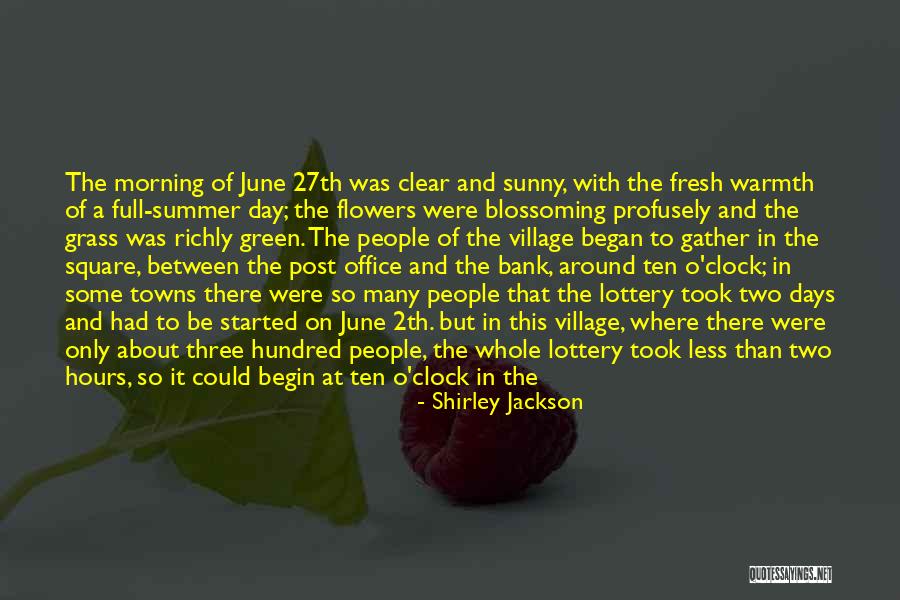 Summer Flowers Quotes By Shirley Jackson Summer Flowers Quotes By Shirley Jackson