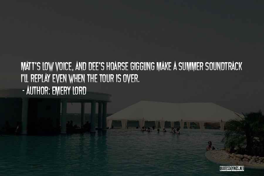 Summer Is Over Quotes By Emery Lord