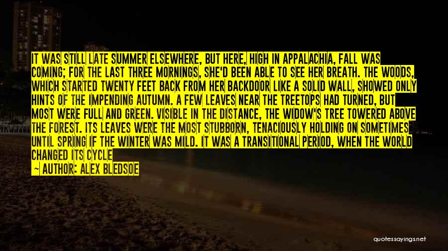 Summer Just Started Quotes By Alex Bledsoe