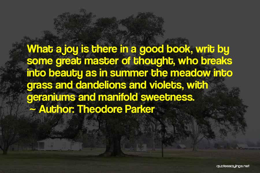 Summer Meadow Quotes By Theodore Parker