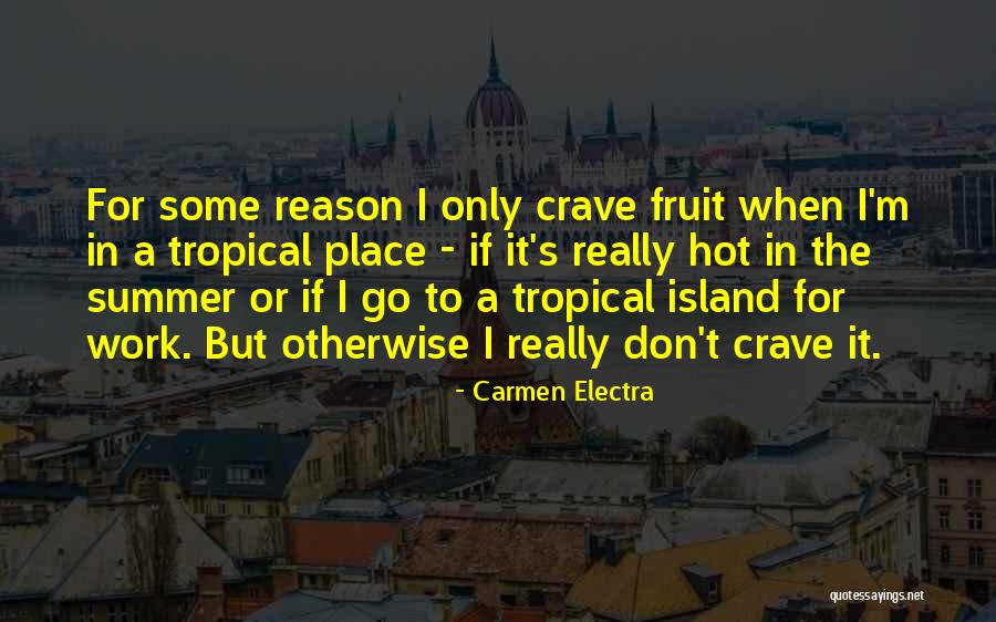 Summer Too Hot Quotes By Carmen Electra