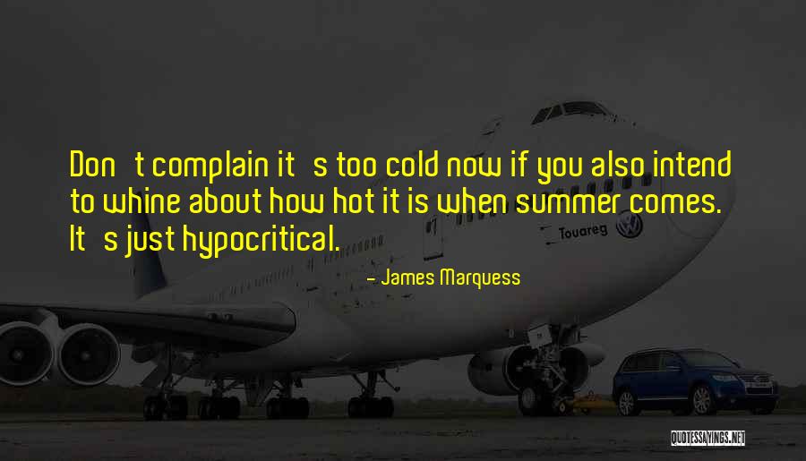 Summer Too Hot Quotes By James Marquess